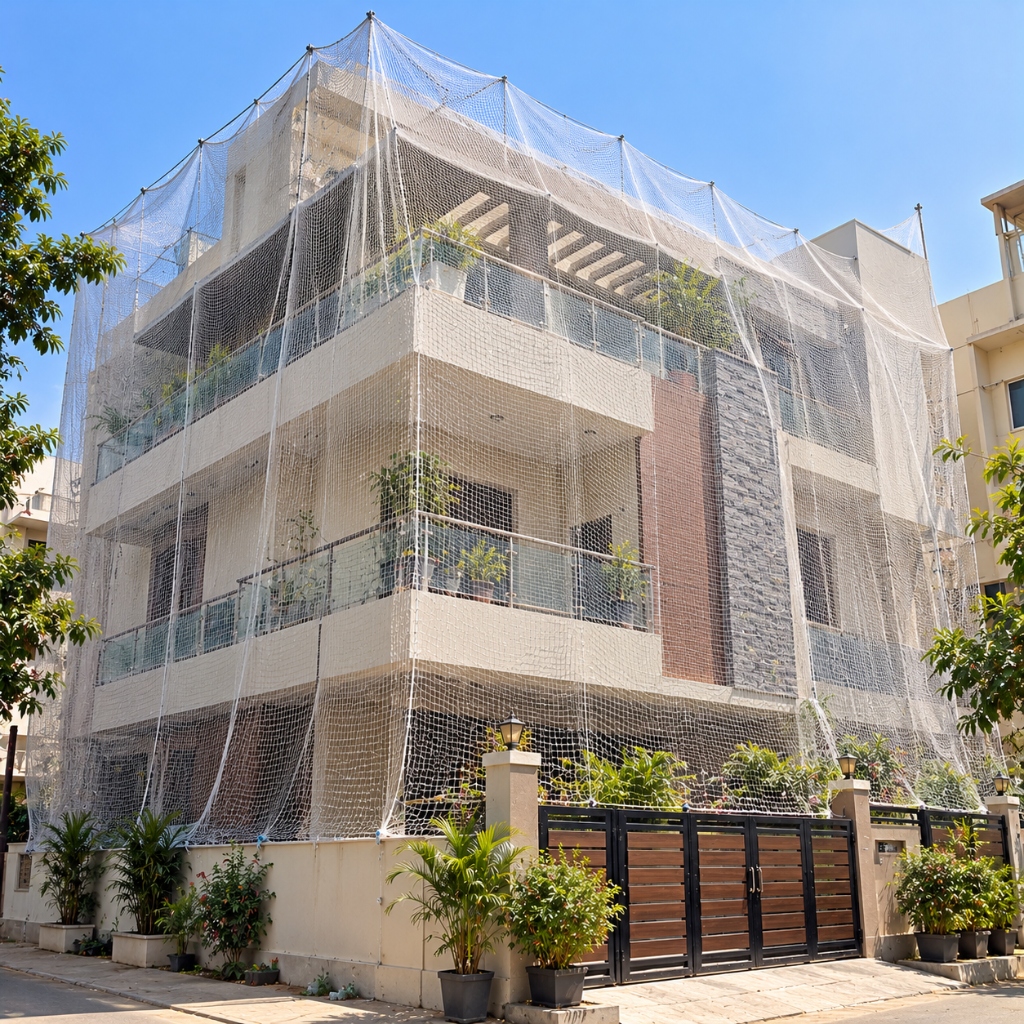 Complete 3-Story Luxury Villa & Building Outer Perimeter Safety Netting
