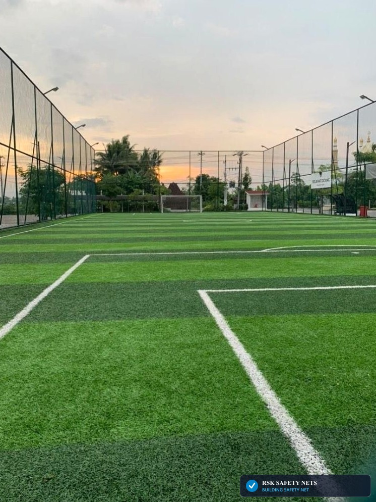 Cricket Practice Netting Enclosure & Pitch Turf Installation