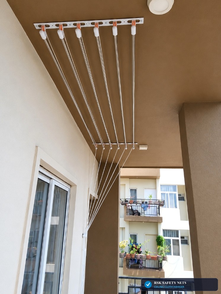 Apartment Balcony Ceiling Mounted Clothes Drying Hanger