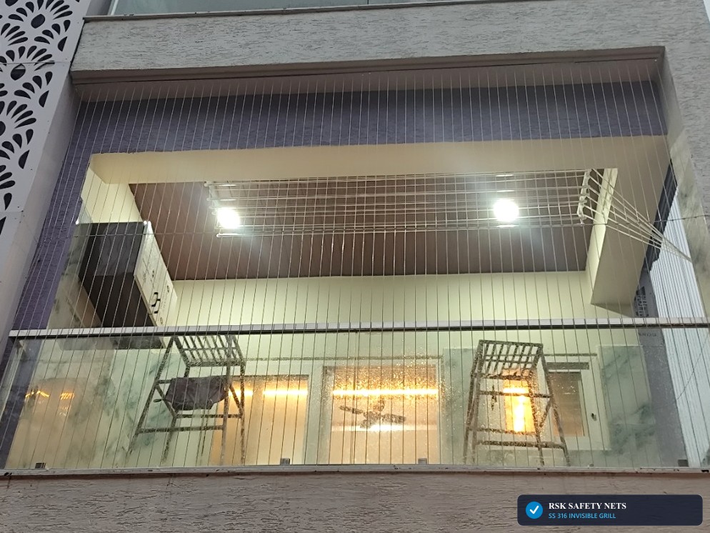 Glass Railing Balcony SS 316 Marine Cable Invisible Grill Fitting