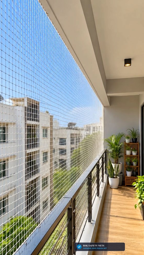 Translucent UV-Stabilized Garware Balcony Anti-Pigeon Protection Net