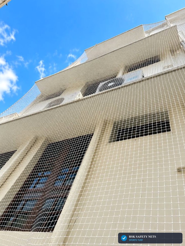 Multi-Story Residential Building Outer Elevation Safety Netting