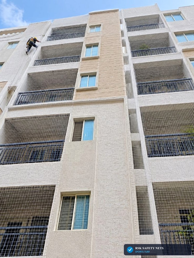 Rappelling Fitting Construction & High-Rise Building Cover Safety Net
